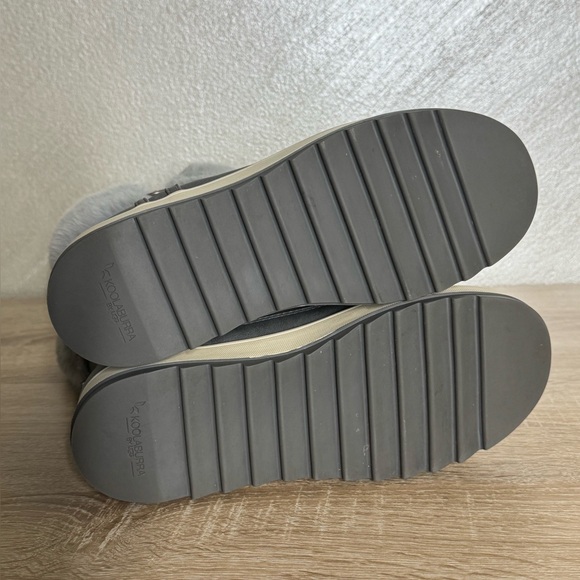 Koolaburra By Ugg Tynlee Waterproof Faux Fur Trim Boots Gray Suede Women 8 - Picture 6 of 13